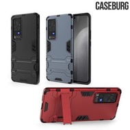 Vivo X60 Pro 5G CASEBURG Hybrid S 座枱支架 雙物料四邊全包防撞 手機殼 手機套 4716A