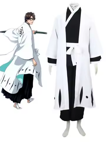Anime BLEACH Cosplay Man Halloween Aizen Sousuke Cosplay Costume Japanese Kimono