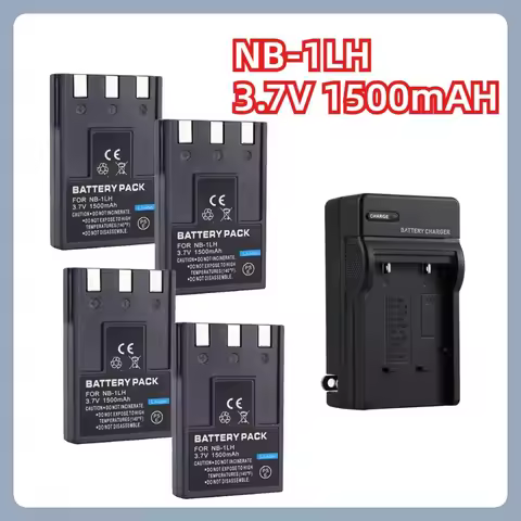 NB-1LH 3.7V 1500mAH Battery Suitable for Canon IXUS 300A IXUS320 IXUS330 IXUS400 IXUS430 IXUS500 NB-