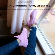 Women's pink alo runner shoes