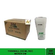 1 Dus Thinwall Dm 200ml Rec Container Food Kotak Persegi Panjang
