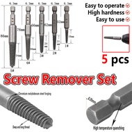 5Pcs Broken Bolt Extractor Screw Remover Set Bolt Removal Tool Hexagonal Handle Electric Extractor S