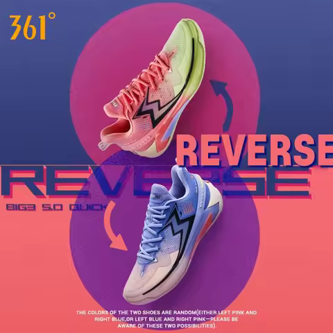 361 Degrees BIG3 5.0 Quick Men Basketball Sport Shoes Shock Absorption Non Slip Wearable Breathable 