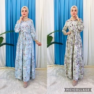 🌺🌺vantage floral printed maxi dress/dress labuh kembang corak bunga vantage🌺🌺