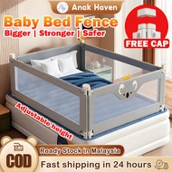 🔥10th Gen🔥Playpen Baby Bed Fence Lifting Baby Bed Fence Safety Anti-fall  Penghadang Katil Double Lo