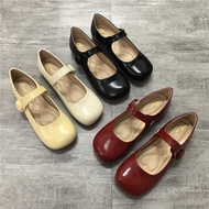 2025 Spring Autumn Mary Jane Flat Shoes Women Red Gentle Grandma Shoes Women Shoes