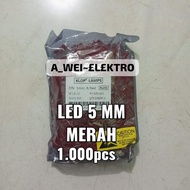 MERAH Hrg 1.000 PCS LED 5 MM RED LAMP 5MM RED LED 5MM RED