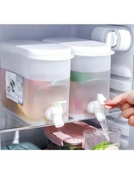 1只3.5升大容量冷水壺,帶水龍頭水嘴,適用於裝果汁、茶和放在冰箱使用,夏天必備