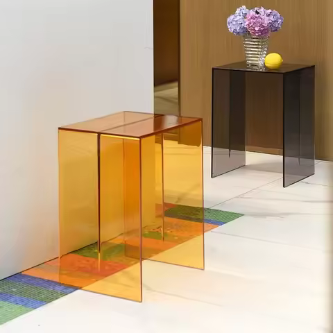 Warming Acrylic Side Table Living Room Small Coffee Table Bedroom Nightstand Simple Coffee Table M-s