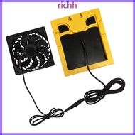 Richh 20W Solar Panel Powered Fan Solar Power Controller Panel Fan Air Extractor