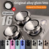 For iPhone 16 Pro Max 16 Pro 16 Plus Max Metal Ring Camera Protector Lens Protector Tempered Glass