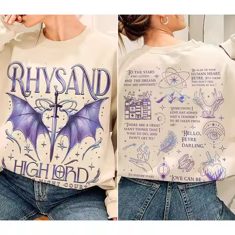 The Bat Boys Inspired Sweatshirt Rhysand ACOTAR Hoodie Night Court Fan Apparel Illyrians Rhysand Cas