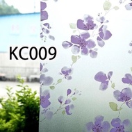 KC009 PURPLE FLOWER SANDBLAST GLASS STICKER 45CM X 5M