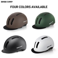 BASE CAMP Urban Commuter Helmet With Cloth Hat Eaves Folding Bicycle Helmets Electric Power Assisted MTB Bike Cycling Parts