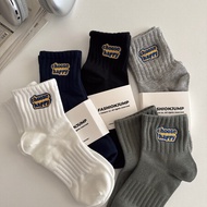 [FJ select] cityboy Style choose happy Embroidered Letters drew bears Mountains Middle Tube Socks St