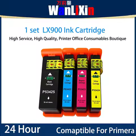 1 Set LX900 Ink Cartridge Compatible For Primera 53422 53423 53424 53425