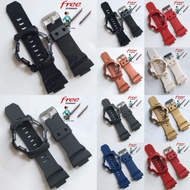 GA 200 STRAP AND BEZEL REPLACEMENT GA200 GA201 GAS100 GA-200 GA-201 GAS-100 GLOSSY BLACK Watch Strap