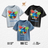 Jolly Kids Tops T-shirts for Boys and Girls Ages 1-9 Years STAR BUS BDAY for Girls and Boys