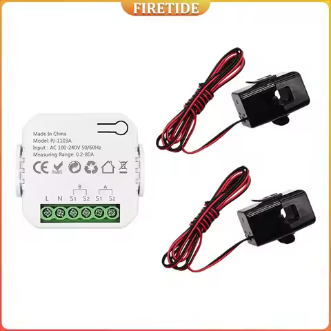 1/2 Channel with CT Clamp App Monitor Export and Import Power 80A AC110V/240V Smart Life WiFi Energy