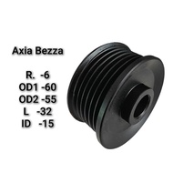 Alternator Pulley Axia 1.0 Bezza 1.3 Myvi 16" (15mm Shaft)