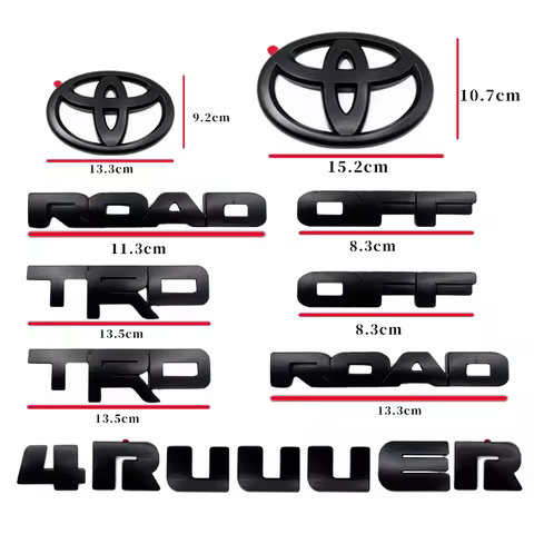 Autocollants de protection ABS pour Toyota 4Runner TRD 2010*2024, accessoires modifiés pour grille a