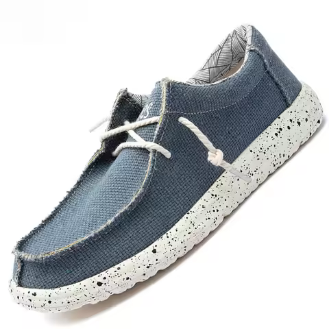 Summer Men's Canvas Shoes Denim Sneakers Men's Canvas Shoes Breathable Moccasins Vulcanized Shoes Me
