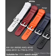 Resin Silicone Watch Case & Strap Set for AW-591/590/5230 AWG-M100/101 AW-582B