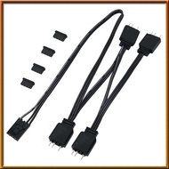 [chasoedivine.] 1 to 4 ARGB Splitter Extension Cable Connect to 5V 3-Pin ARGB for  Commander Core an