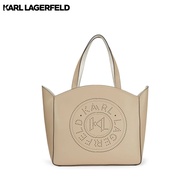 KARL LAGERFELD - K/CIRCLE LARGE PERFORATED TOTE BAG 241W3068