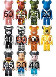 Medicom Toy Bearbrick 45代 series 45 100% 字母 鬆弛熊 雲石紋 隱藏版 Emily bape mastermind