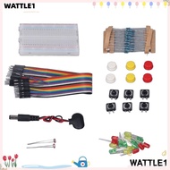 WTTLE Electronics Kit, with LED Lights with Button and Resistor Starter Kit, Component Set with 400 