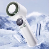 4000mAh พัดลมไอเย็นไฟฟ้าแบบพกพา พัดลมมือถือ จอแสดงผล LED ปรับได้ 199 ระดับลมแรง พัดลมไร้ใบพัดแบบพกพา