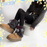 HLAR Plush Fluffy Boots Cover, Warm Y2K Boots Socks,  Hairy Balls Fur Plush Fluffy Thickened Hosiery