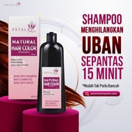 PETALS HAIR COLOUR SHAMPOO,black hair,hitamkan rambut,hilangkan uban,inai rambut,mokeru,rawatan uban,hair dye