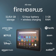 Fire HD 8 + Plus Tablet alexa kindle echo show ereader reader youtube netflix mewatch