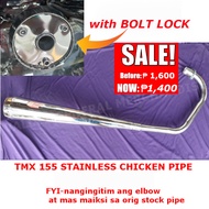 NEW Honda TMX 155 Stainless Chicken Pipe with TURNILYO