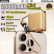 3C Certification✅ REMAX 20000mAh Mini PowerBank 3c powerbank Fast Charging Powerbank Camping Built-i