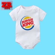 KATUN BURGER KING BABY JUMPER LOGO T-SHIRT BABY CLOTHES AGE 0 - 12 MONTHS TO 1 YEAR BABY KIDS NEWBOR