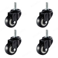 4 Cái/bộ Hạng Nặng Đồ Nội Thất Bánh 1.5/2 Inch M8/M10 Ren Bánh Xe Xoay Có/Không Có Phanh Cho Bàn Cà