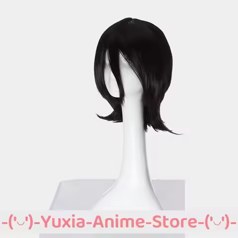 BLEACH Rukia Kuchiki Cosplay Wig Anime Game Roleplay Party Costume Prop Synthetic Hair Heat Resistan