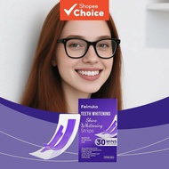 Professional Purple Brightening Teeth Strips (7-Piece) – Glycerin & Propylene Glycol Formula, Forms 