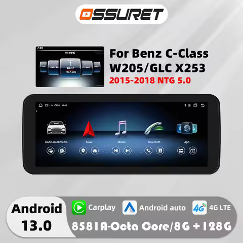 10.25"Android Auto Car radio Multimedia player For Mercedes Benz C-Class W205 2015-2018 NTG 5.0 DSP