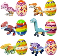 Dokeawo Easter Eggs Filled with Dinosaur Building Blocks Prefilled Easter EggsBuilding Blocks Toys f