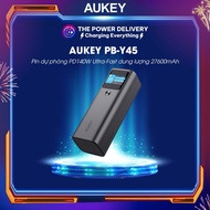 Pin dự phòng AUKEY PB-Y45 Sprint X 27600mAh hỗ trợ PD 140W Ultra-Fast với màn hình kỹ thuật số siêu
