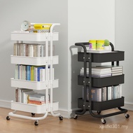 Wholesale with Wheels Small Multi-Layer Shelf Trolley Bookshelf Book Desktop Reading Book Floor Stor