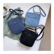 Denim Sling Bag Man Women Jeans Canvas Crossbody Bag Travel Sling Bag Beg Silang Lelaki Wanita