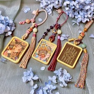 西藏女財神扎基拉姆唐卡編繩吊飾