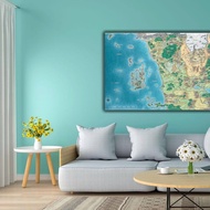 Dungeons and Dragons Map Canvas Art Forgotten Realms Game Room Decor
