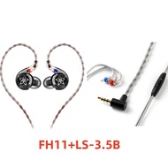 FiiO fh11 Hifi 1dd + 1ba trình điều khiển lai trong tai tai nghe âm thanh Hifi Stereo Tai nghe nhét