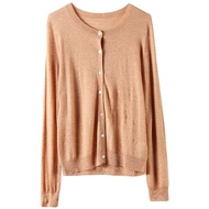 Erdos City Round Neck Cashmere Loose Knit Cardigan
